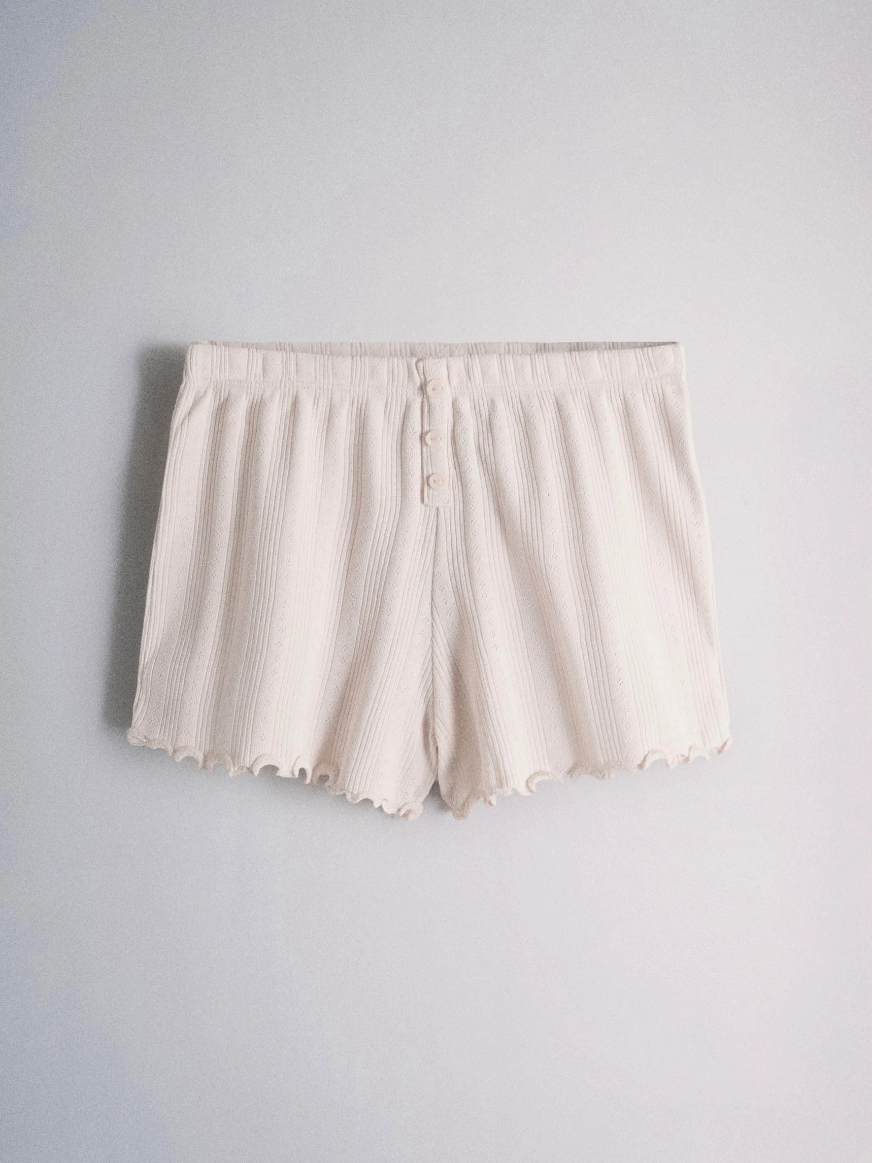 THE SET Fille Pyjama en Jersey Manches Courtes avec ajouré Pointelle, Lot de 3