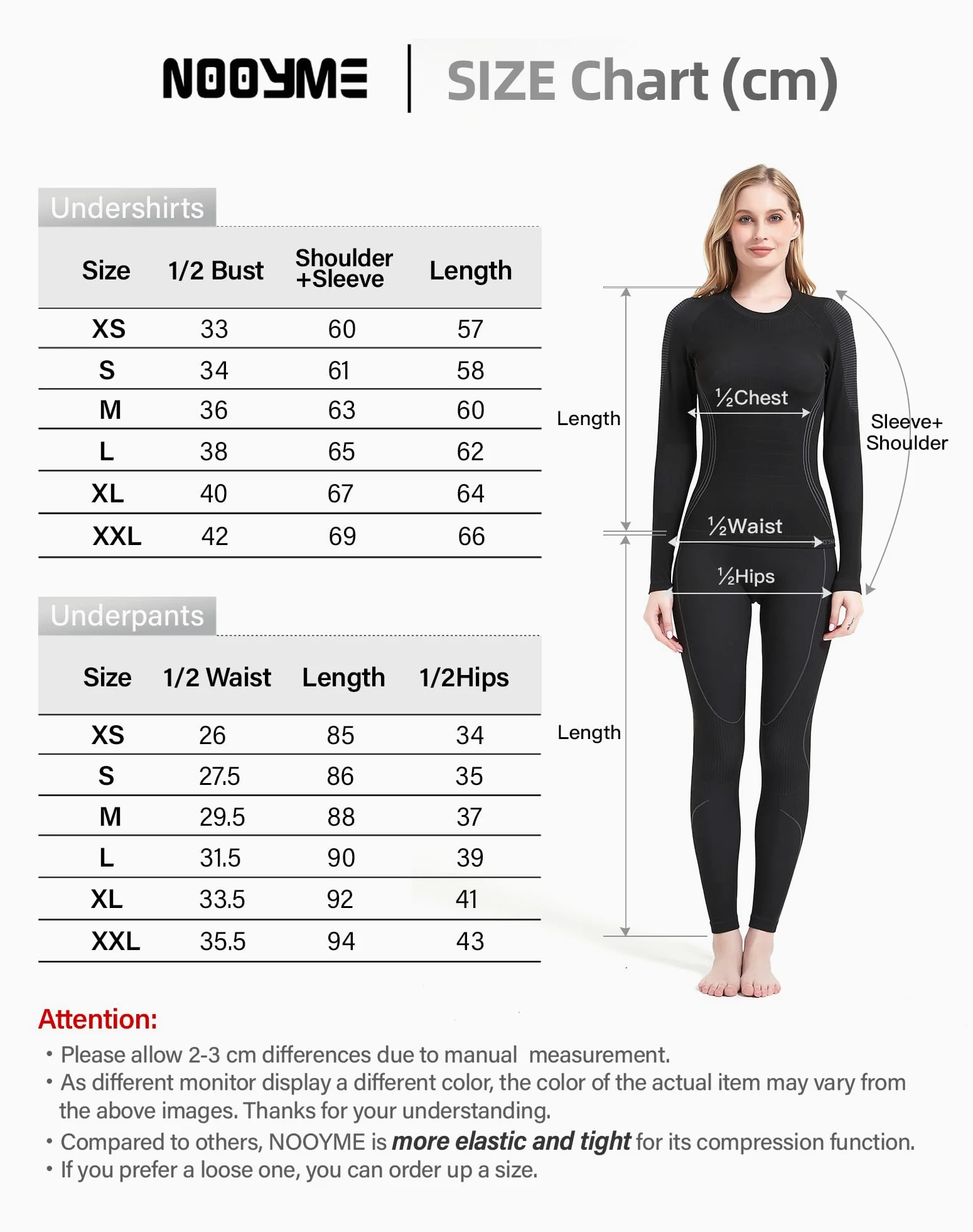 NOOYME sous Vetement Thermique Femme Fonctionnel Ensemble Ski Femme Antibactériens sous Vetement Chaud Femme Flexible Respirant Ensemble de Ski Femme Tenant Chaud pour Automne Hiver