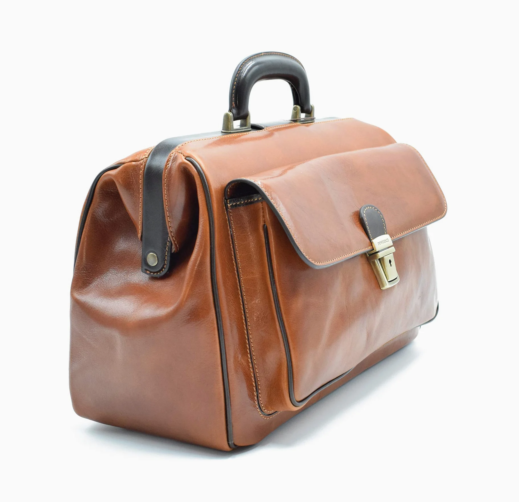 D&D - Sacoches médicaux en cuir véritable anglais Man – D&D0203 Bicolor – Fabriqué en Italie