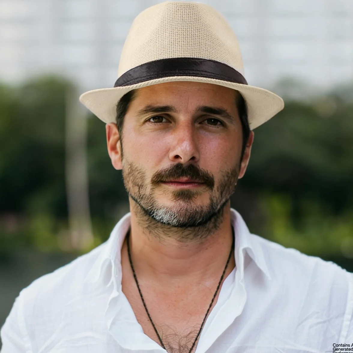 LADYBRO Chapeaux Fedora de paille XL pour homme, été, trilby, plage, voyage, Panama, décontracté, 7 1/2