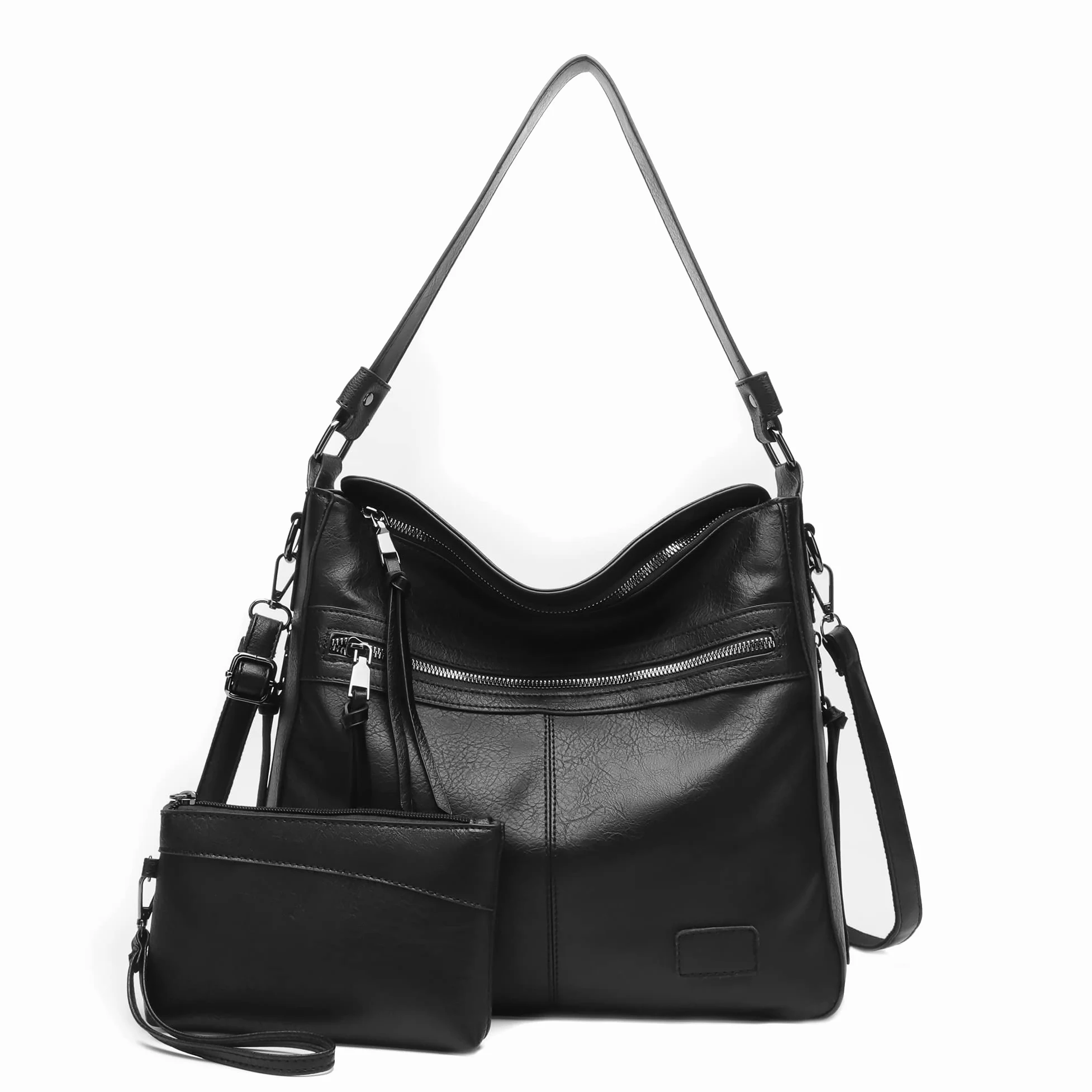 Sac à Main Femme Bandoulière Ensemble 2 Pièces PU Cuir Sac Cabas Fourre Tout élégant Design pour Travail,Voyage,Shopping