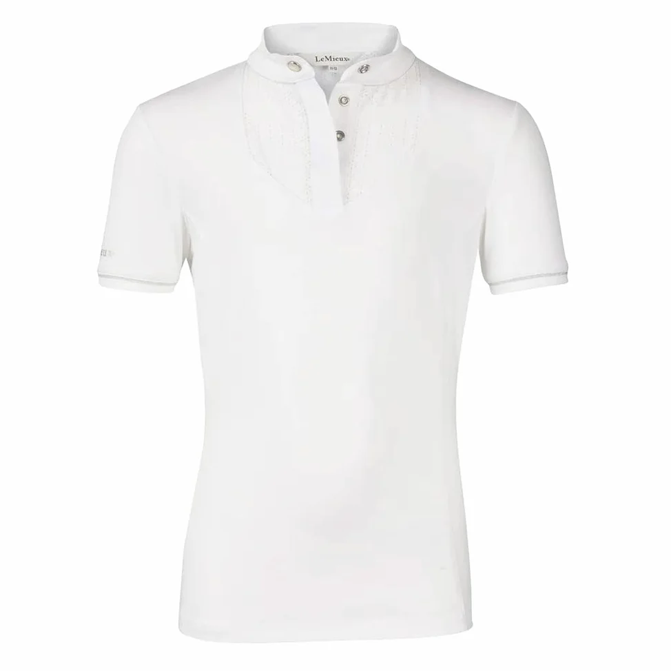 LeMieux Young Rider Belle Show Shirt avec tissu extensible doux – Haut de sport pour cavaliers – T-shirt classique léger à manches courtes