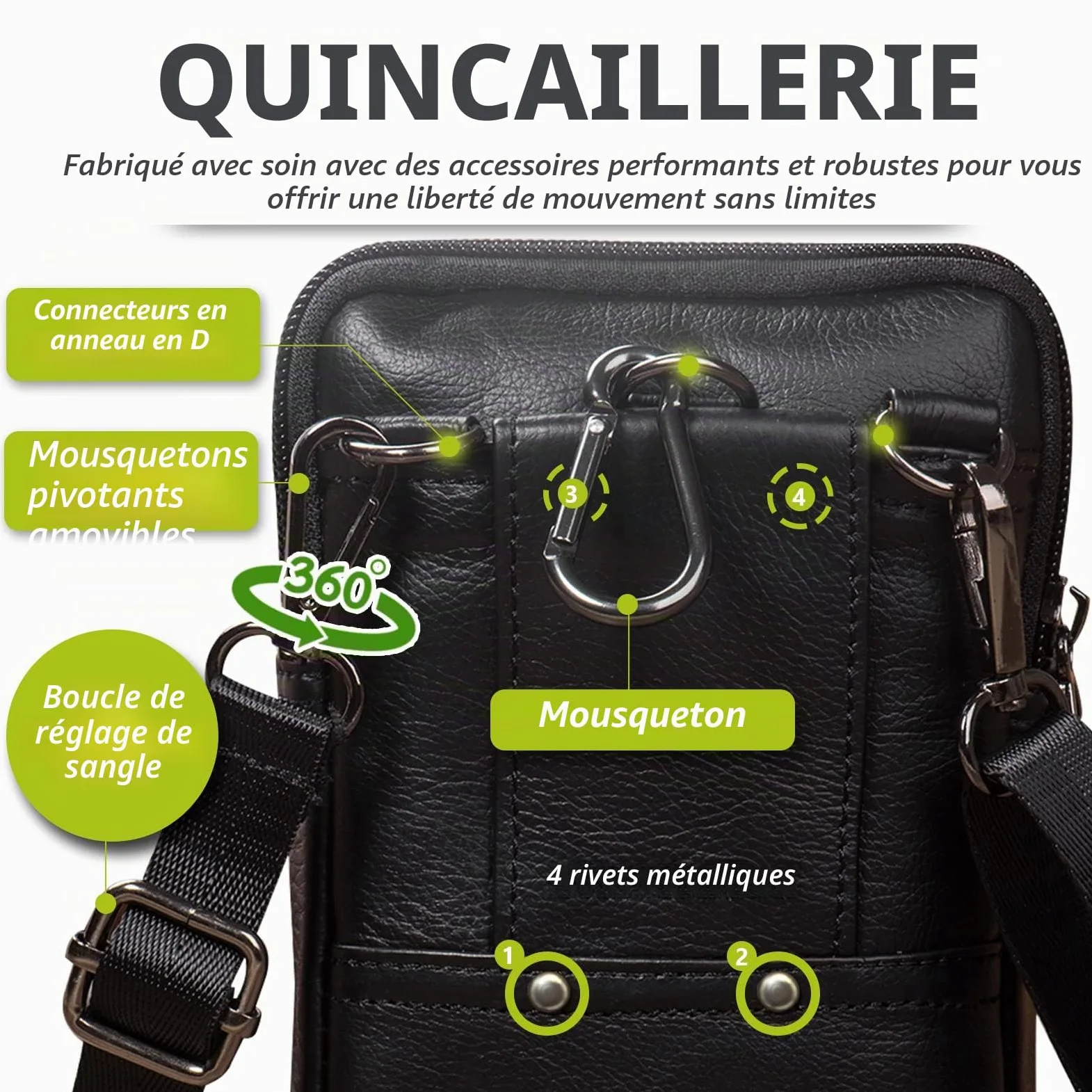 Mini Sacs à Bandoulière Homme, Petit Portefeuille Étui en Cuir Verticale Téléphone Holster pour iPhone 14 Pro Max, 14 Plus 13 Pro Max 12 11 XR SE Samsung S20 Porte Telephone Sport