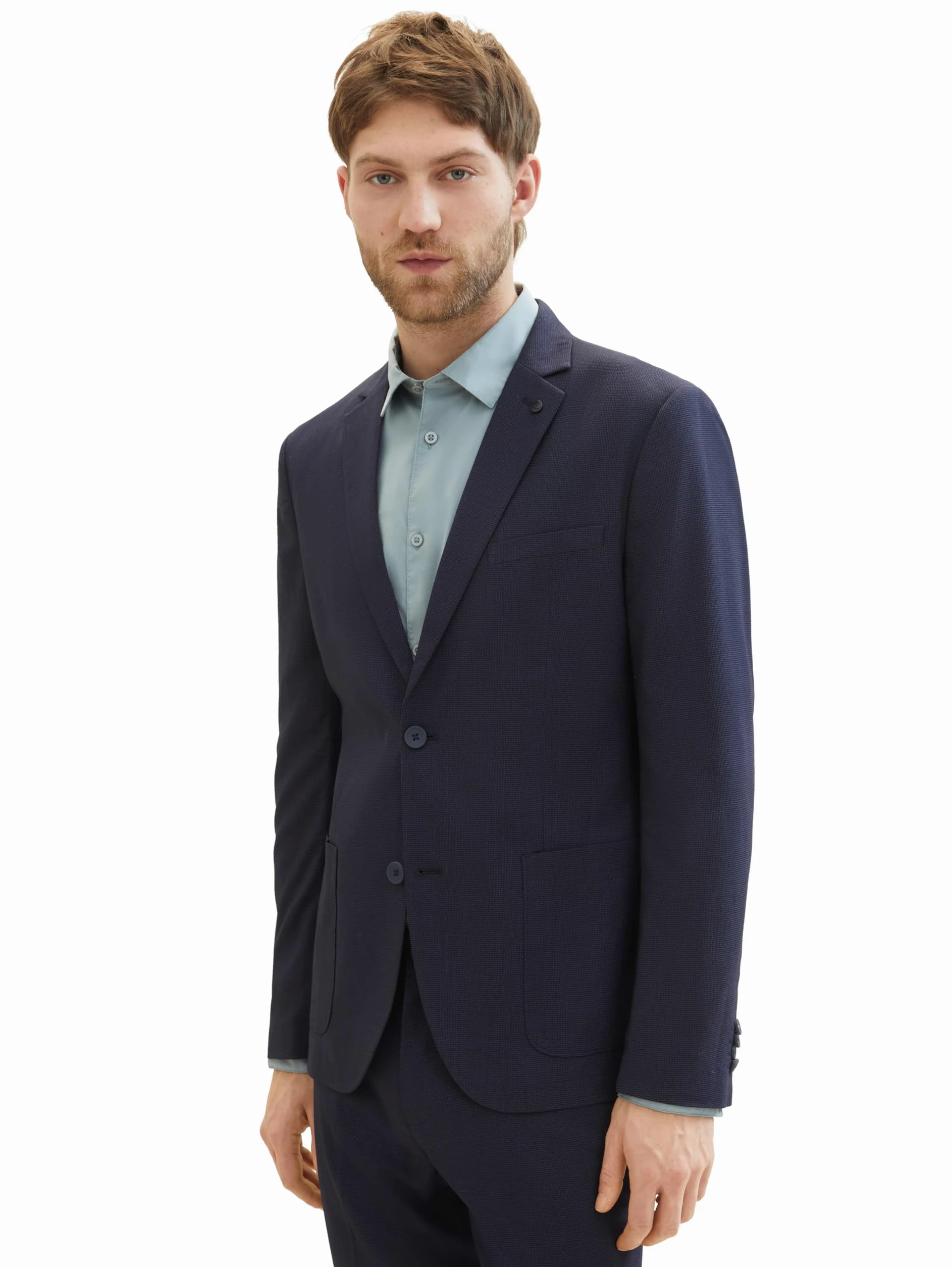 TOM TAILOR Veste en Jersey piqué Stretch Homme