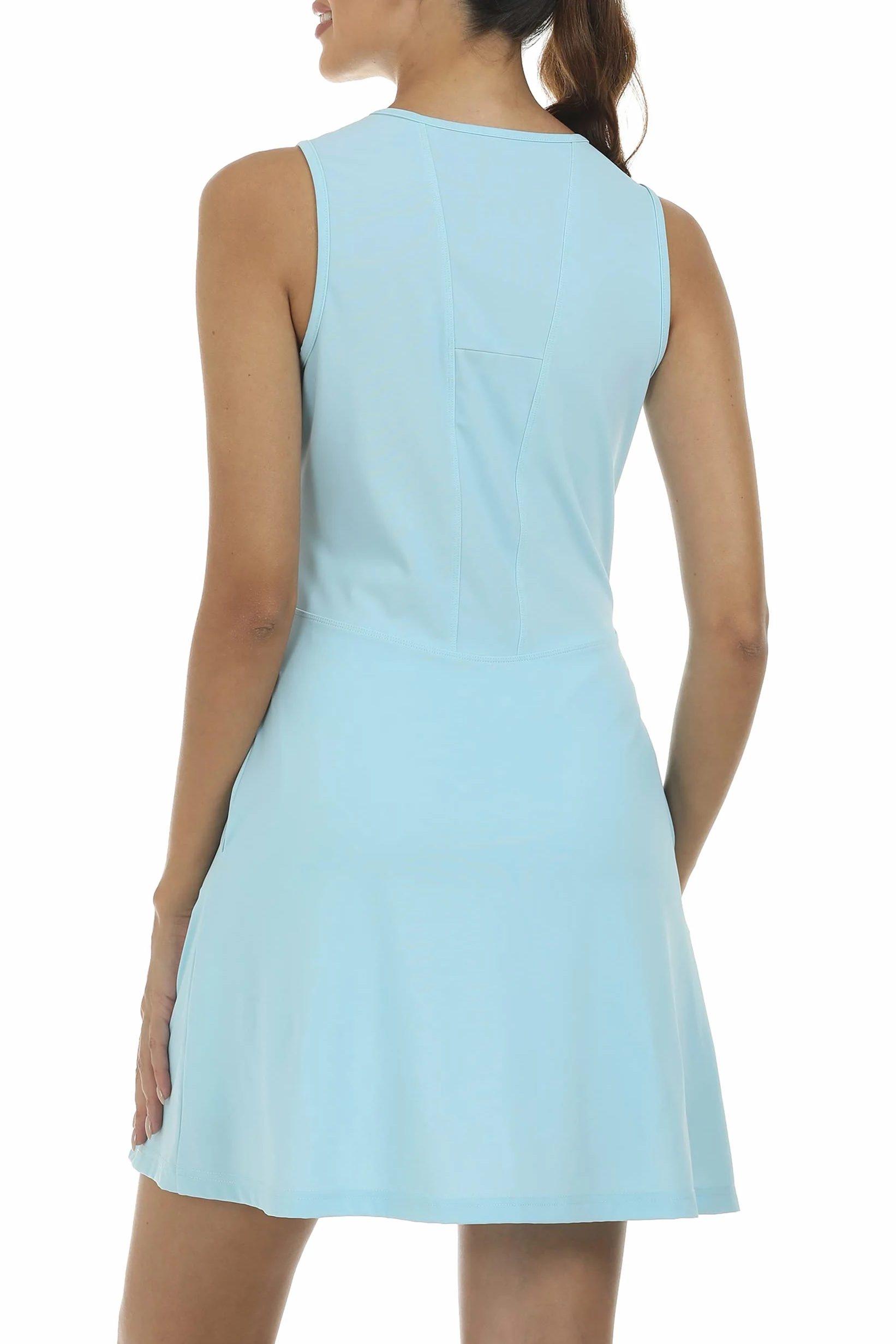 JINSHI Robe de Tennis et de Golf Femmes avec Short Intérieur Robes de Sport Athlétique sans Manches Séchage Rapide avec Poches