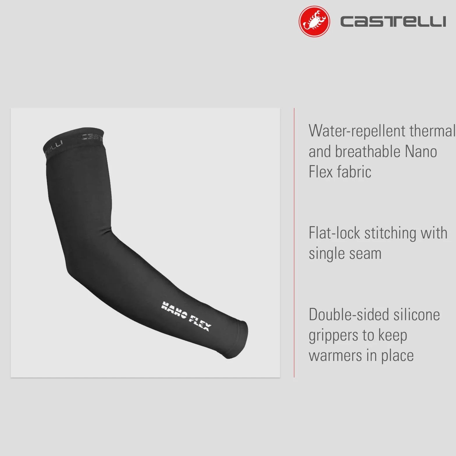 Castelli Nano Flex 3g Armwarmer ARM SLEEVE Homme (lot de 1)