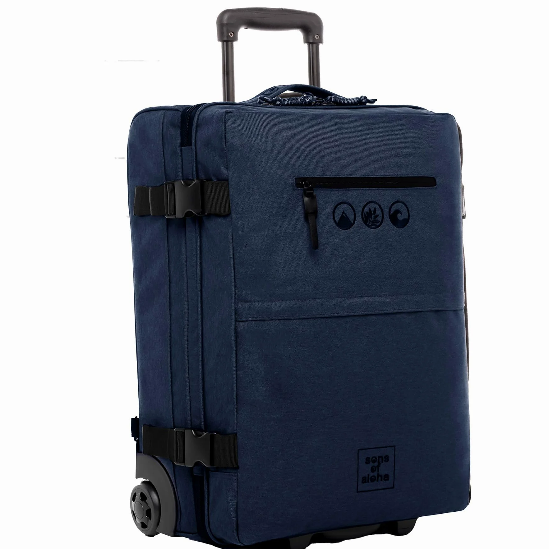 SONS OF ALOHA Valise Cabine et Sac à Dos Kane 2-en-1 Sac à Dos Trolley Cabine - Pet recyclé, Hydrofuge - Bagage d'embarquement Hybride à roulettes 50 x 40 x 20 cm