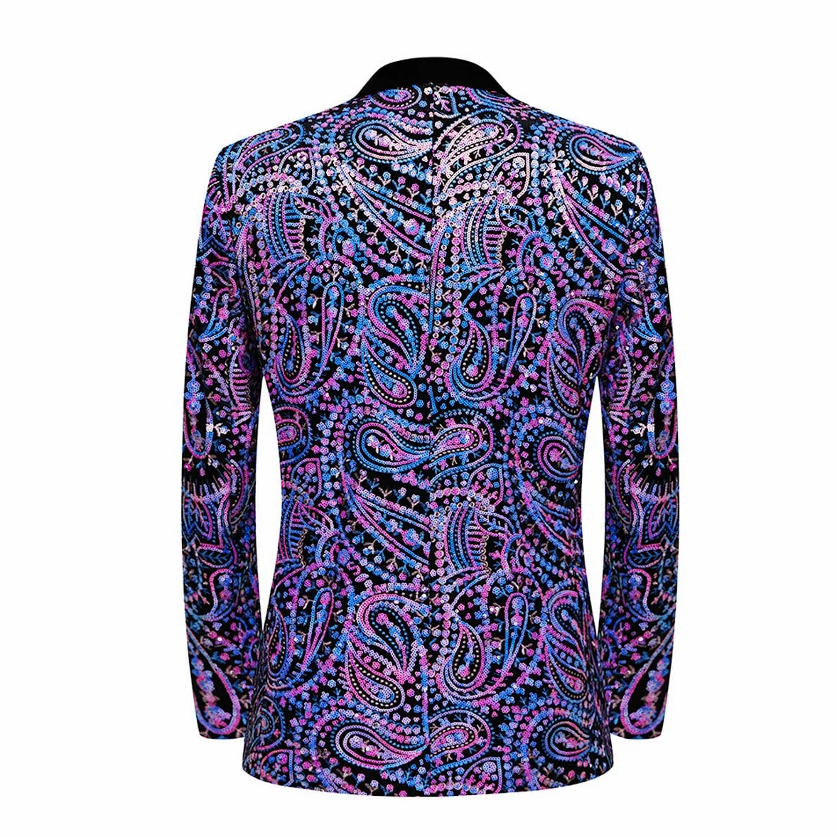 Veste de Costume à Paillettes Brillantes pour Hommes Veste de Costume à Fleurs Classique à la Mode, adaptée aux fêtes, Mariages, banquets, bals