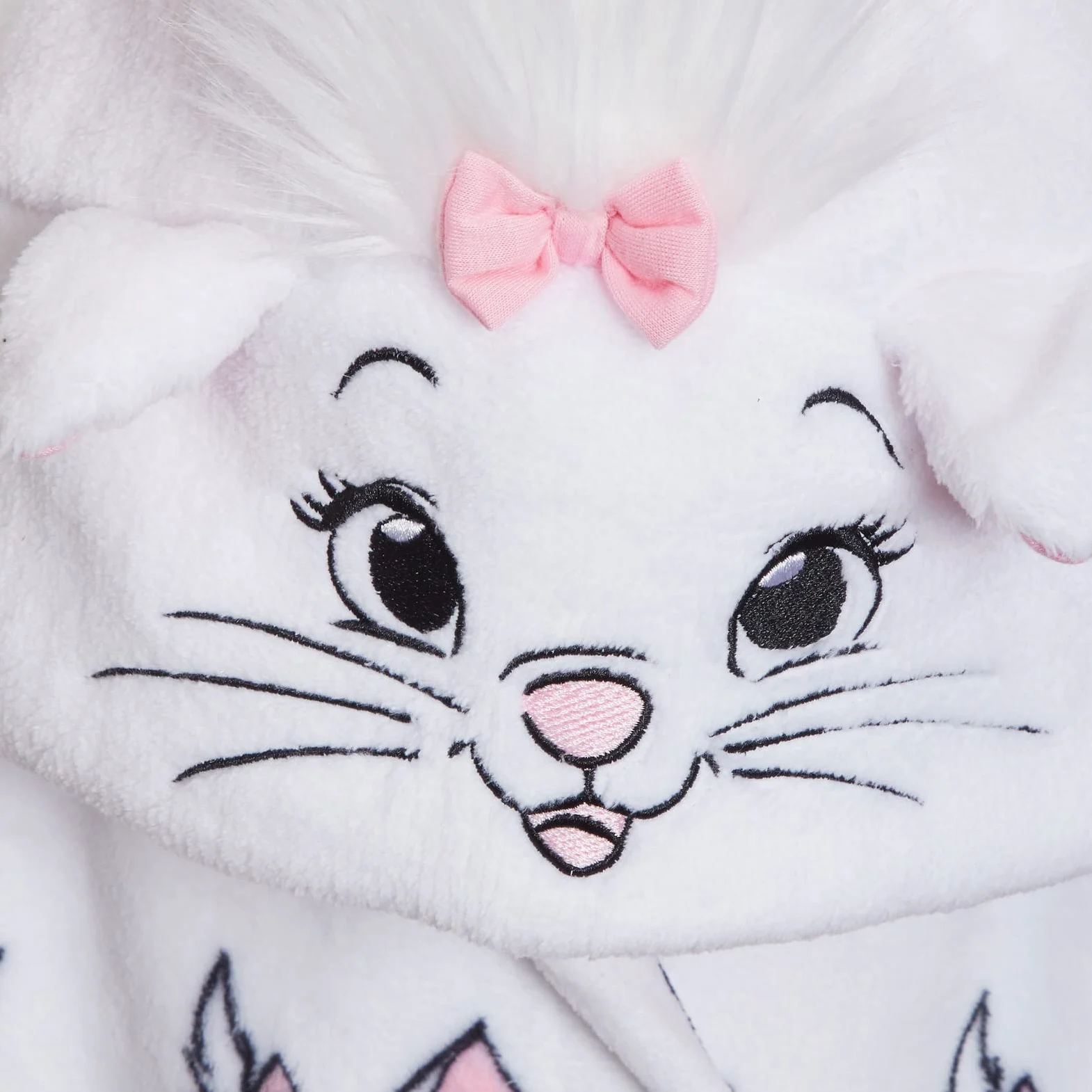 Disney Aristochats Marie Peignoir de bain à capuche en polaire pour fille Motif chat
