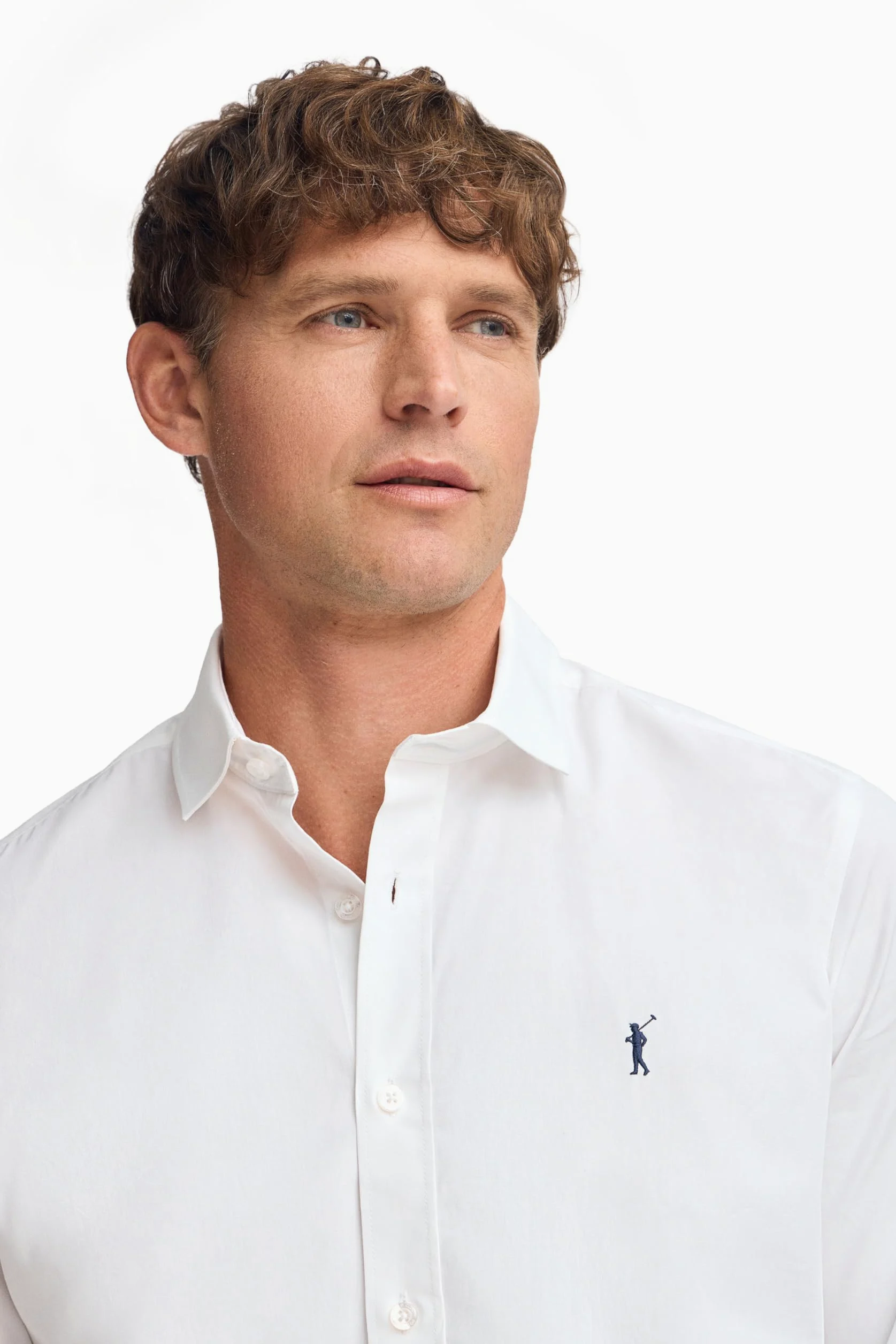 Polo Club Chemise Popelin à Manches Longues 100% Coton pour Hommes - Slim Fit