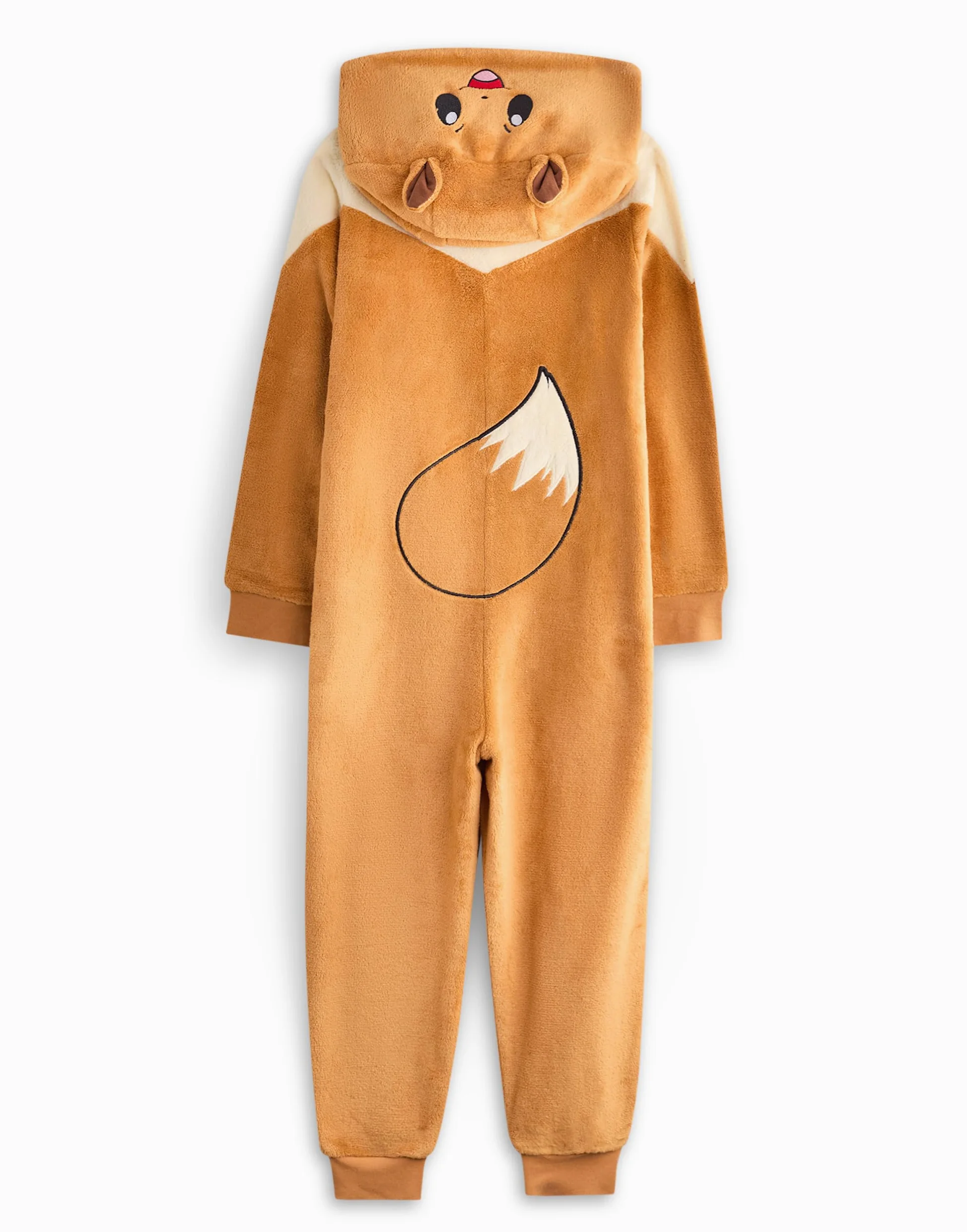 Pokémon Évoli Filles Onesie | Dors-Bien à Capuche avec imprimé Graphique et Personnages Eevee pour Enfants avec Oreilles 3D (Marron | Pyjama de Poche Monster