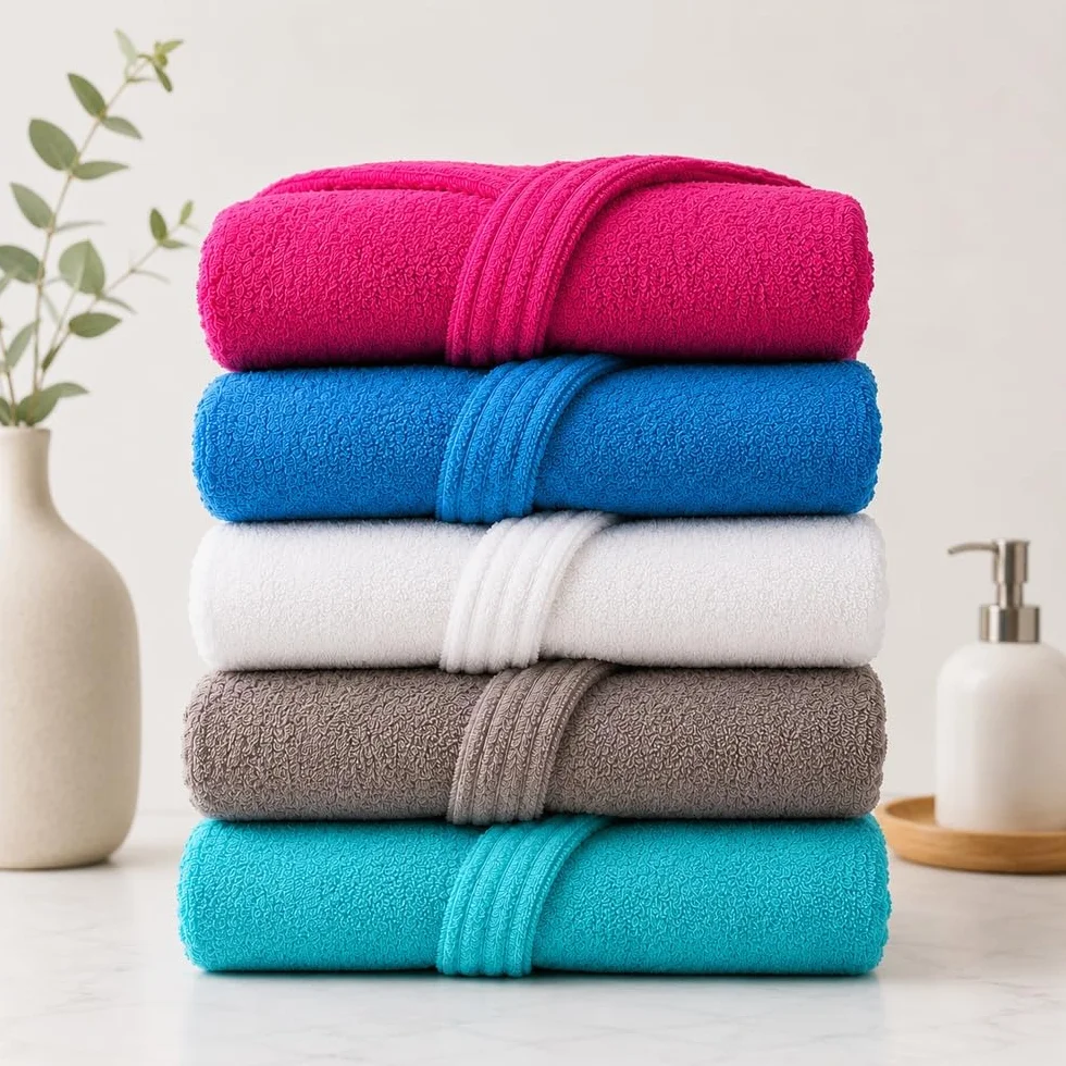 SABANALIA Peignoir unisexe en tissu éponge avec capuche, 420 g/m², 100% coton, double poche, disponible en plusieurs tailles et couleurs, ceinture ajustable, haute capacité d'absorption