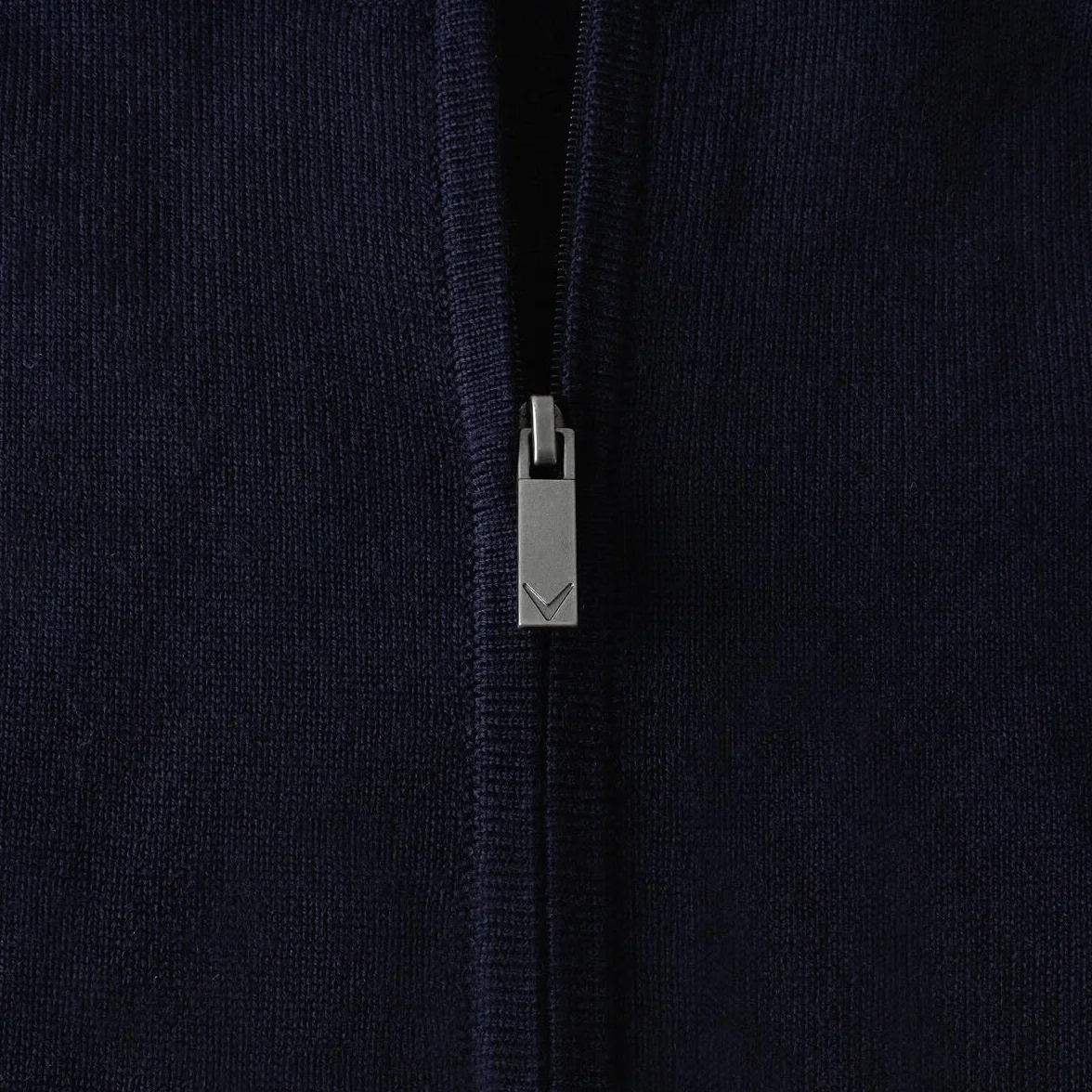 Callaway Golf Mens nervuré 1/4 Zip Merino Pull