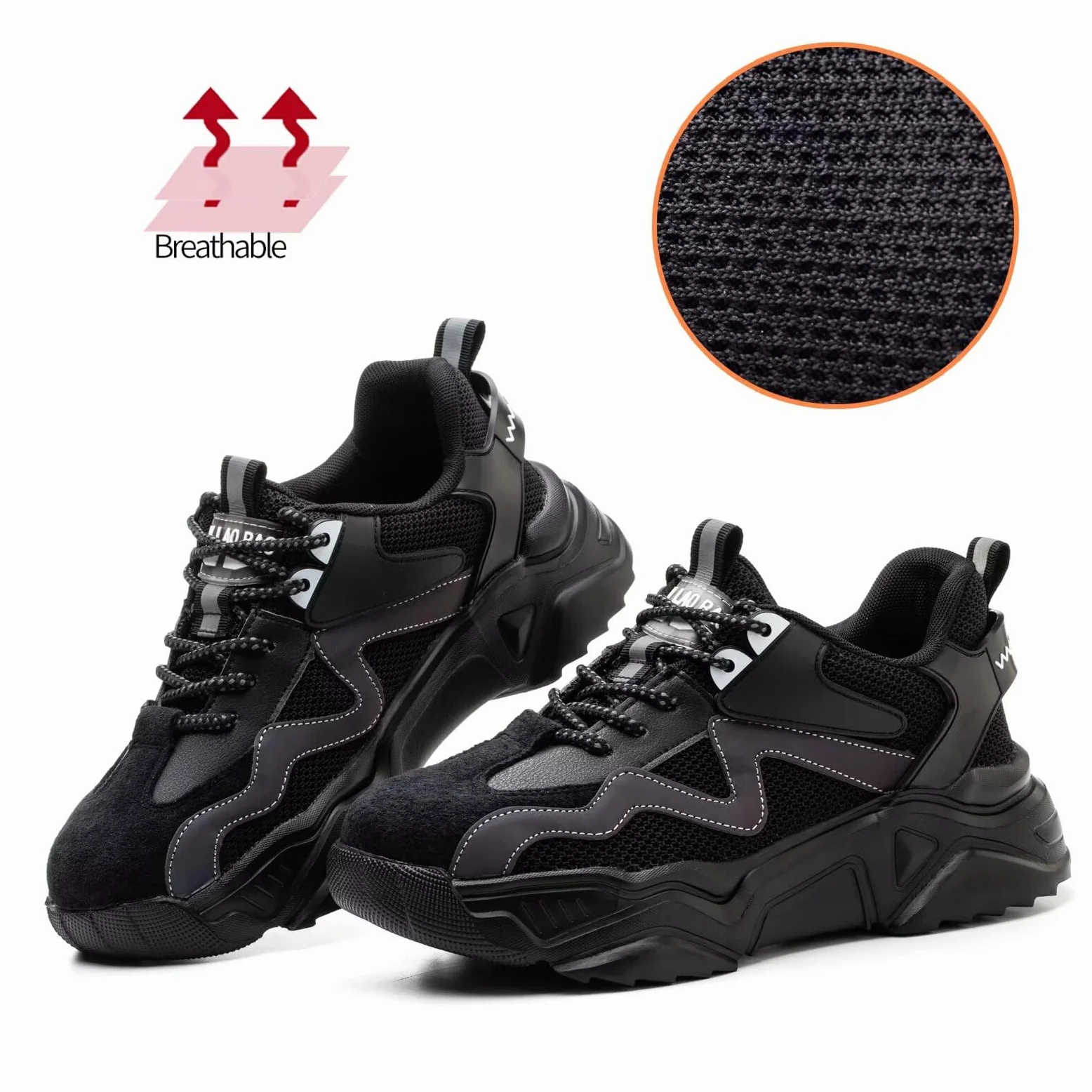 Chaussure de Sécurité Homme Femme Basket Securite Légère et Confortable Respirant Antidérapante Chaussures de Travail