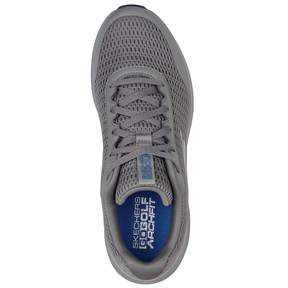Skechers Homme Elite 5 Range Relaxed Fit Waterproof Spikeless Golf Shoe Baskets, Charcoal Textile/Navy Trim, 43.5 EU