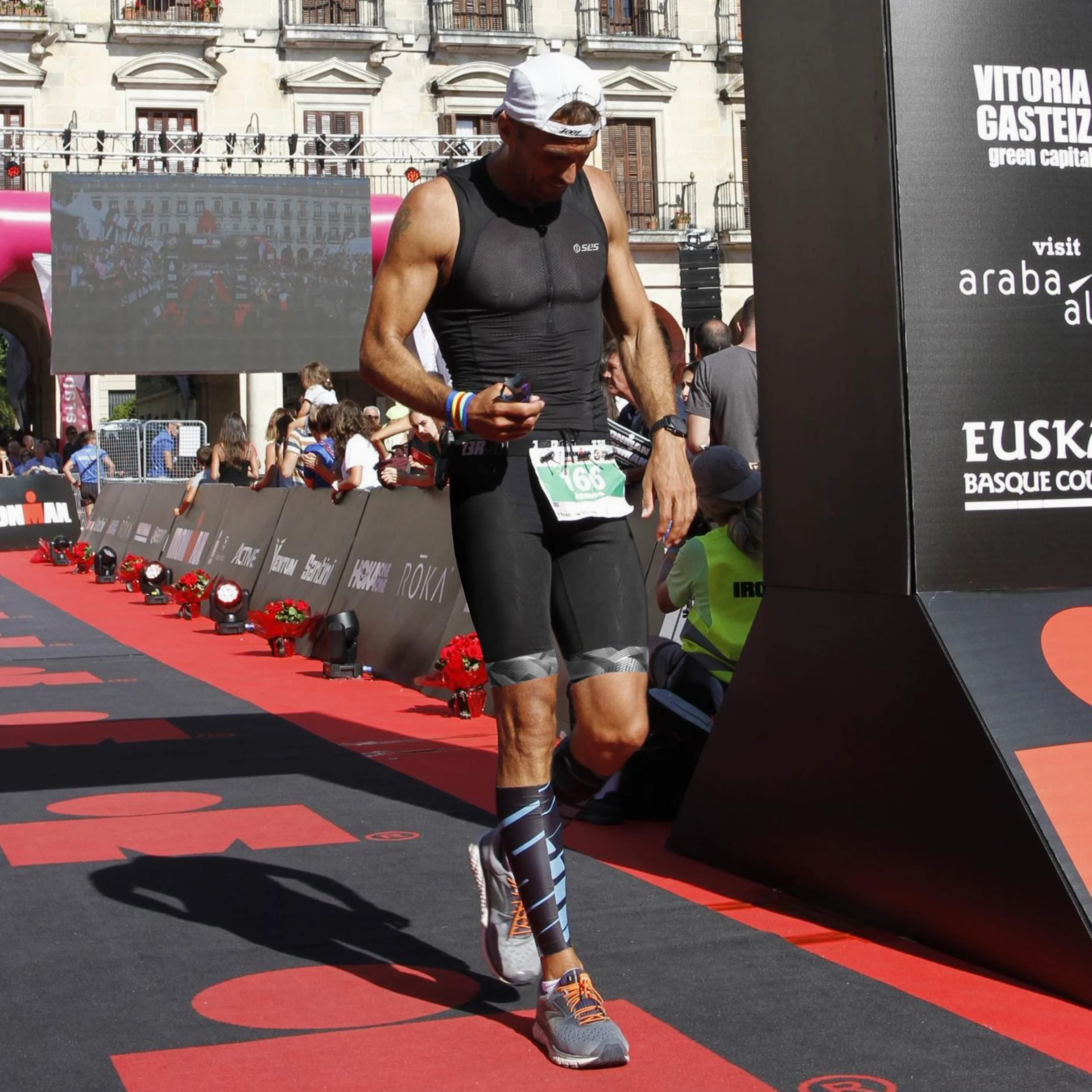 SLS3 Culotte de Triathlon Homme - Cuissarde de Triathlon rembourrée - Cuissarde de Triathlon FX 2 Poches, Compression Moyenne