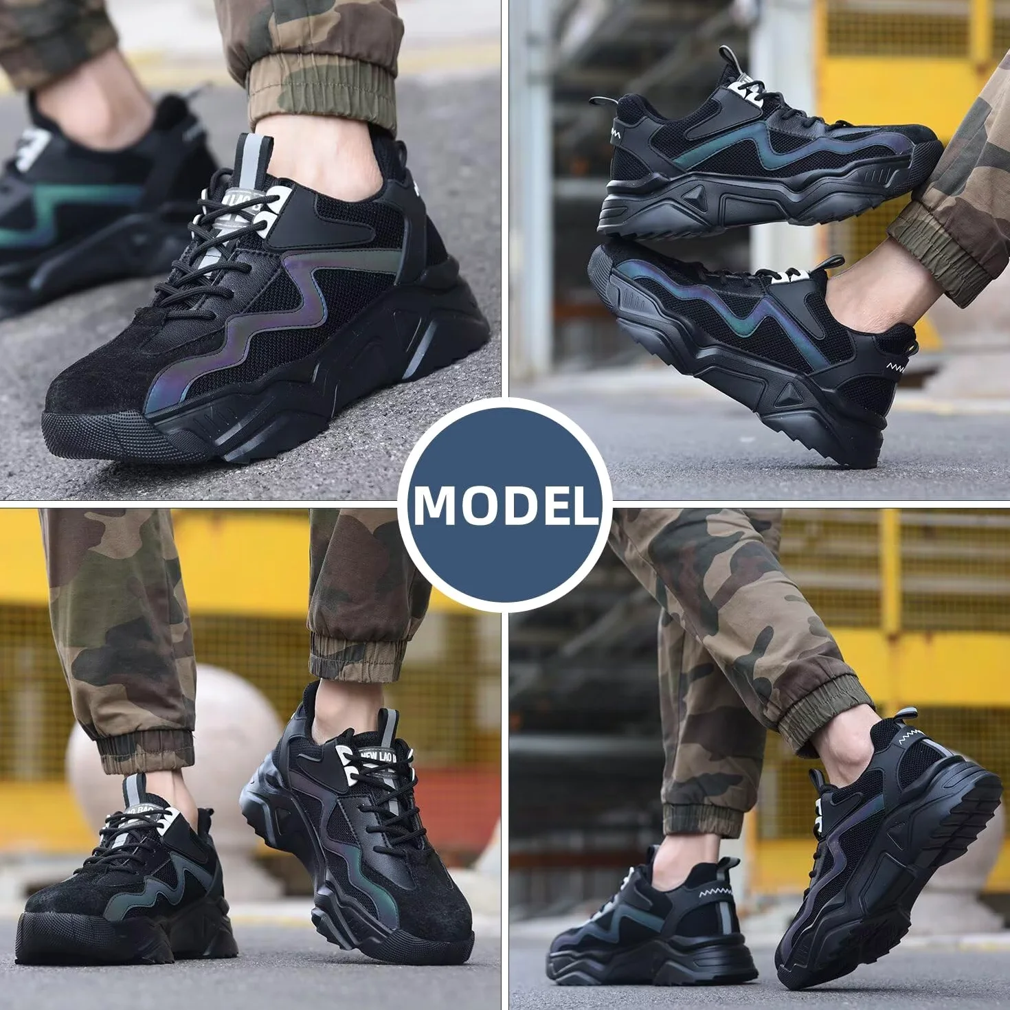 Chaussure de Sécurité Homme Femme Basket Securite Légère et Confortable Respirant Antidérapante Chaussures de Travail