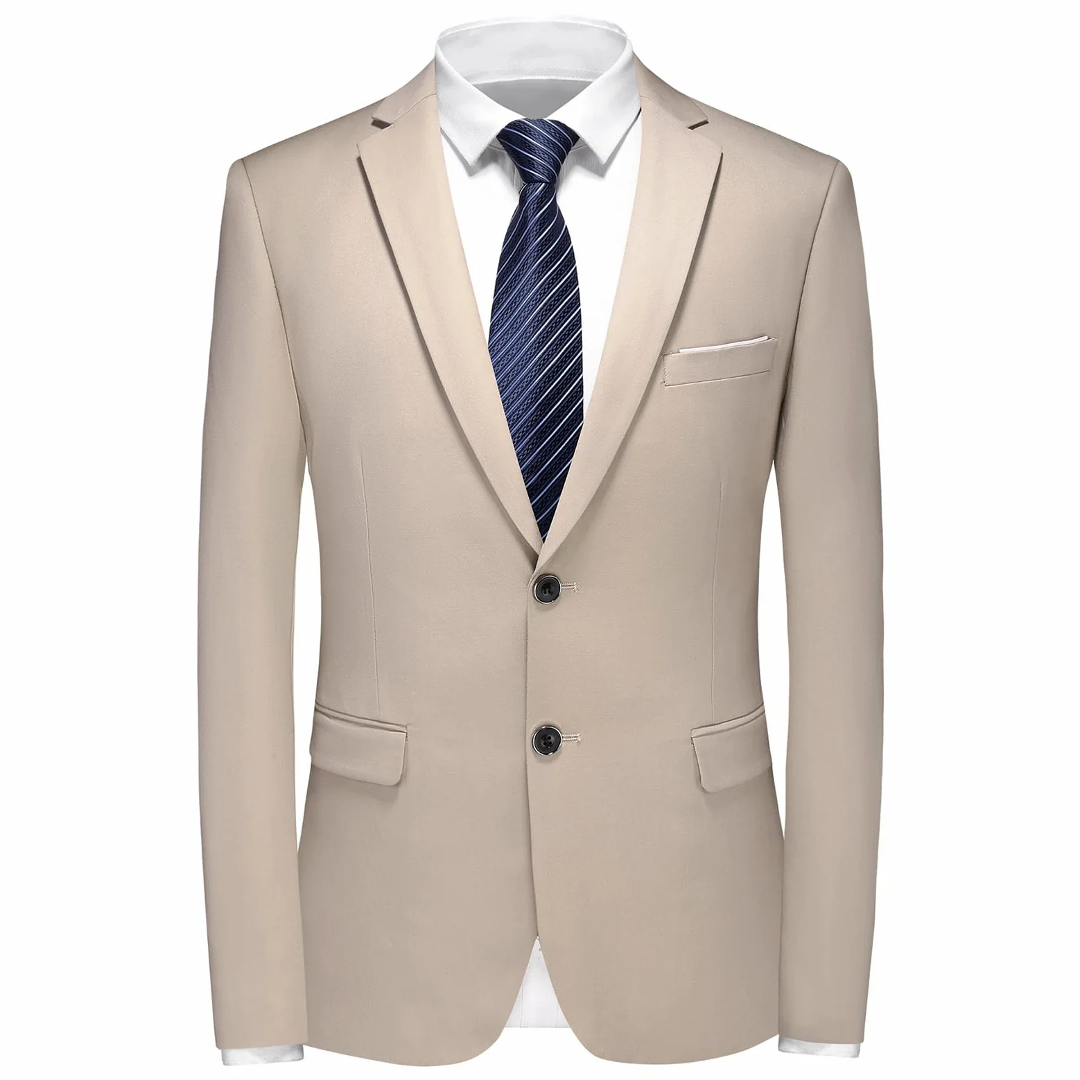 Costume Homme Mariage 3 Pièces Slim Fit Business à Deux Boutons Smokimg Couleur Unie Costumes Blazer Veste et Pantalon Gilet