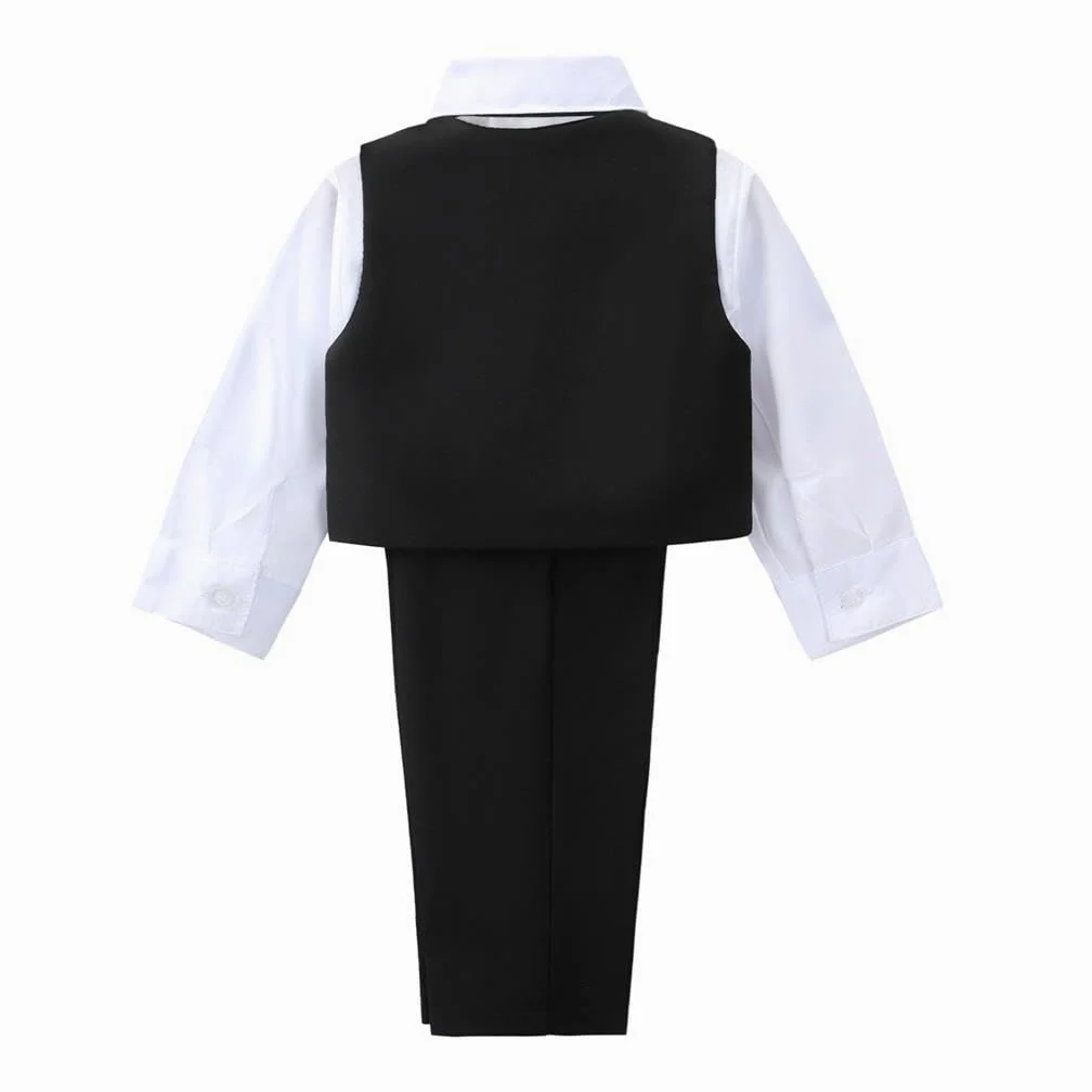 Lito Angels Smoking Costumes et Vestons Bebe Enfant Garcon, Ensemble 5 Pieces Costard avec Blazer Gilet Chemise Noeud Papillon et Pantalon, Styles Classique et Brillant