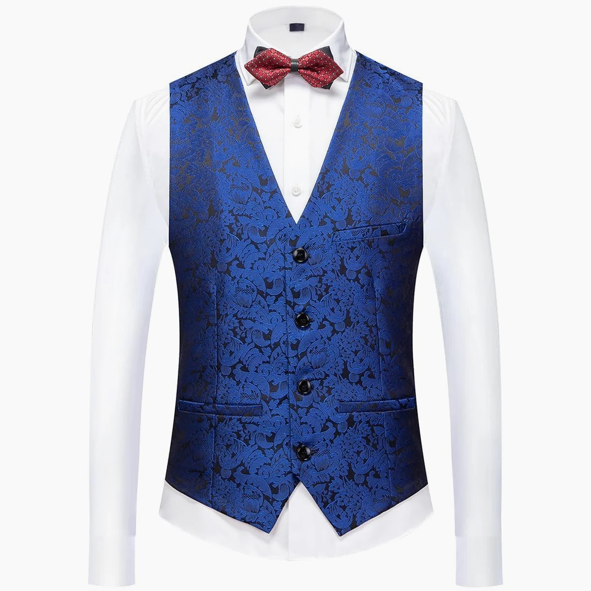 KUDORO Costume Homme 3 pièces Mariage Business Slim Fit Smoking Simple Poitrine à Un Bouton, Men Suits 3 Piece pour Fête Confort Elégant Blazer Veste et Pantalon Gilet
