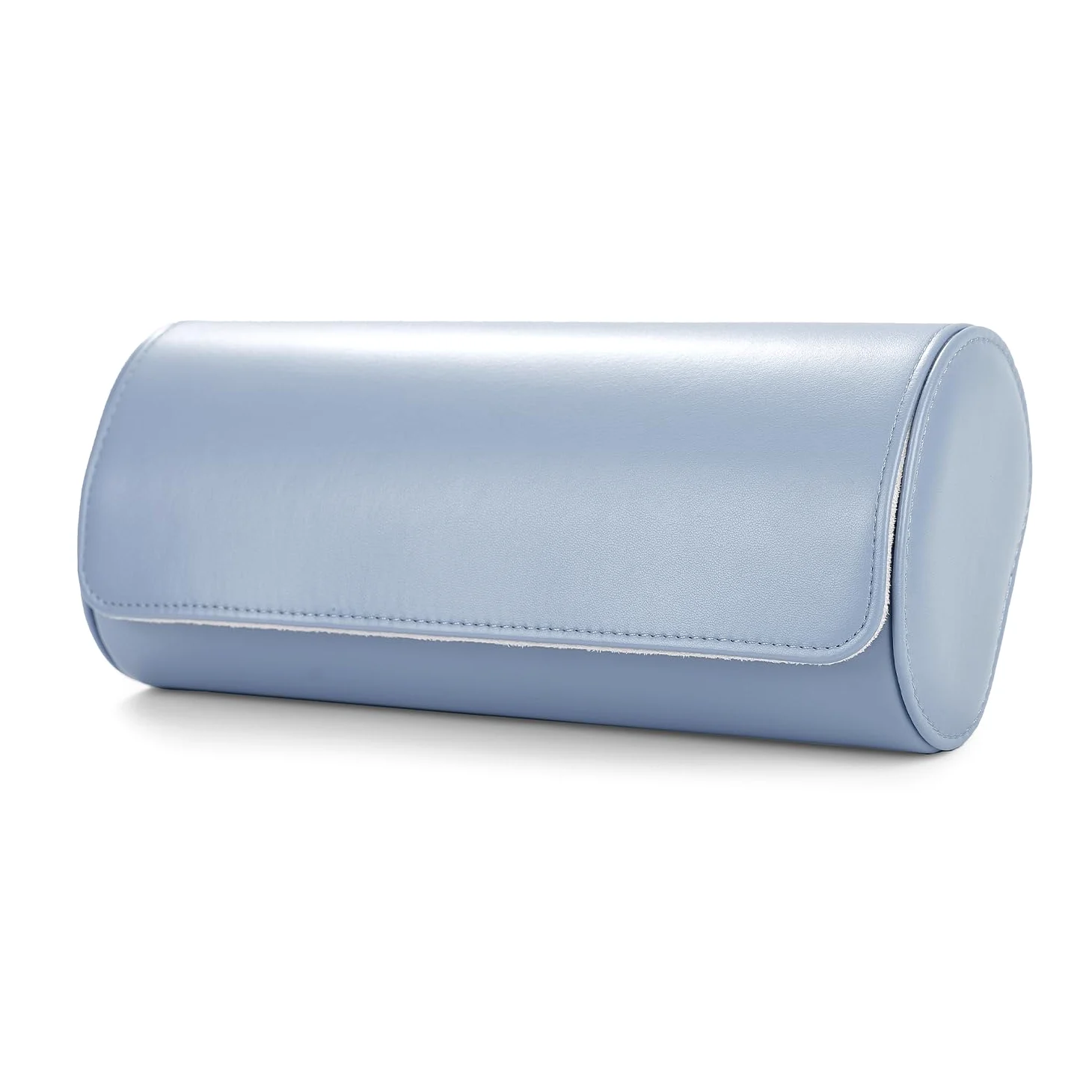 Oirlv Luxe PU Cuir 3 Fentes Etui Montre,Boite a Montre Homme,Rangement Pour Coffret Cadeau Noël Anniversaire Boite Montre(Bleu Clair)