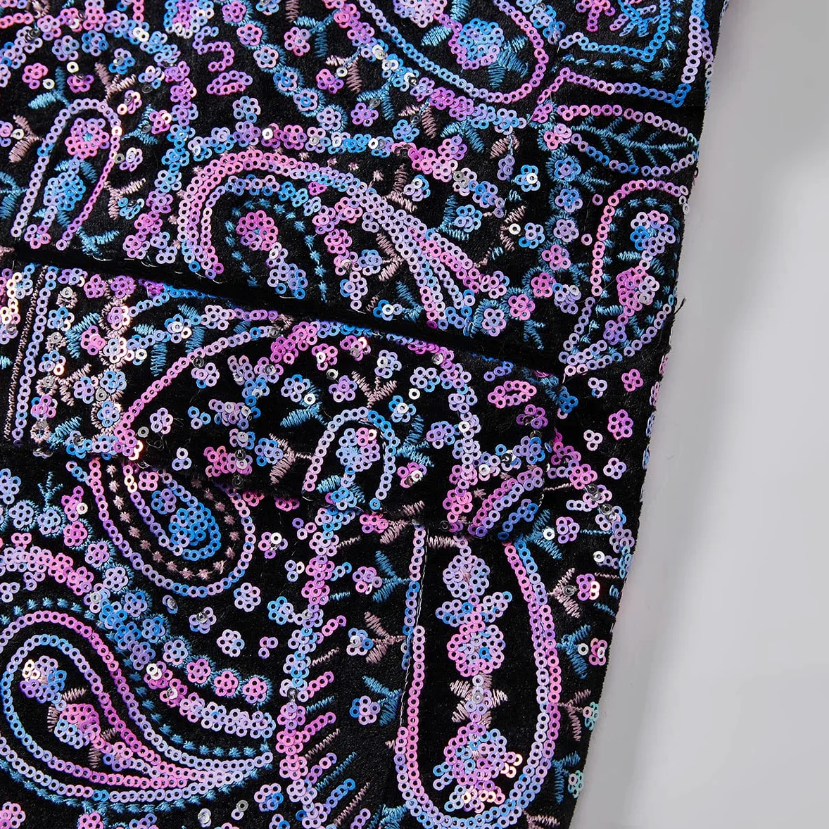 Veste de Costume à Paillettes Brillantes pour Hommes Veste de Costume à Fleurs Classique à la Mode, adaptée aux fêtes, Mariages, banquets, bals