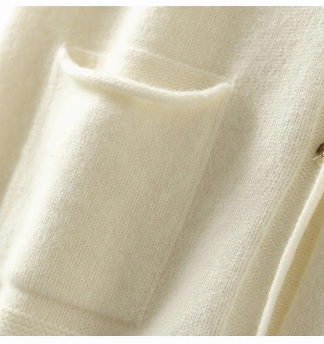 Alloaone Gilet Ample À Col en V pour Femmes, sans Manches, en Cachemire Tricoté avec Poche, Cardigan À La Taille
