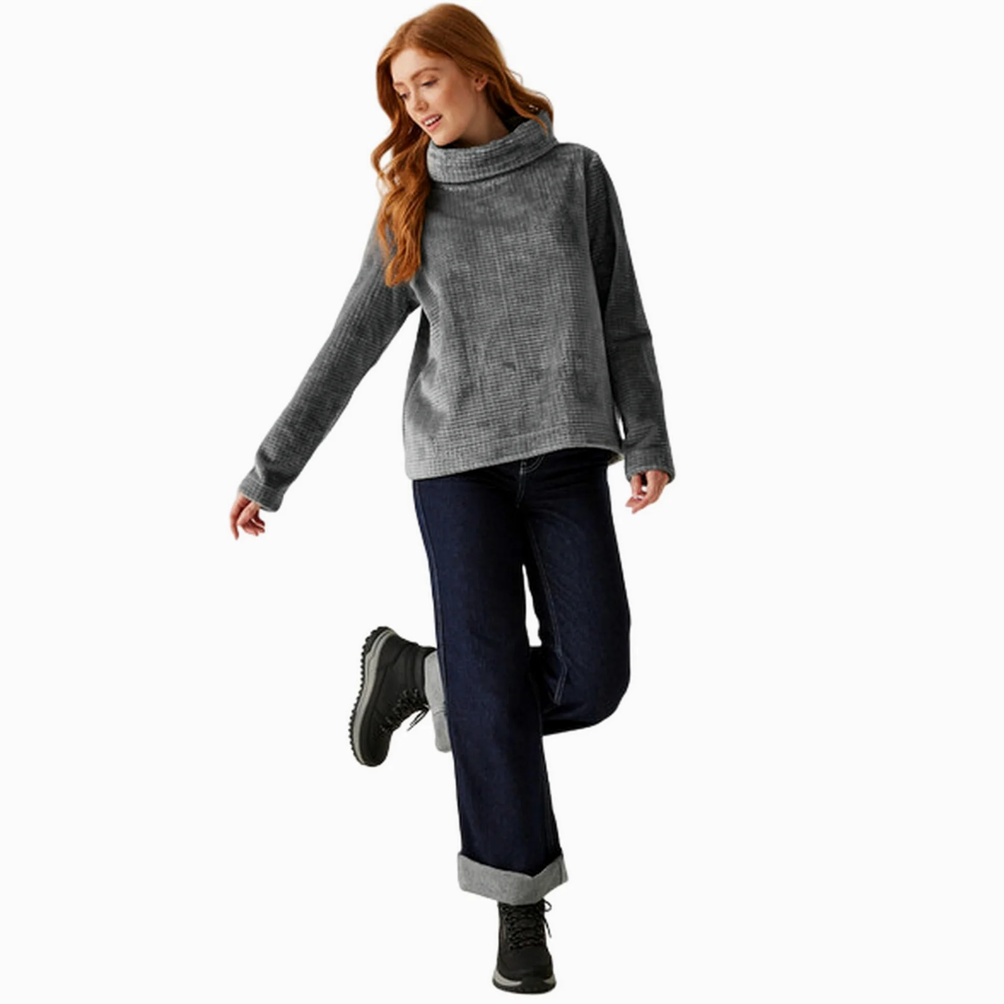 Regatta Womens Bardou II Velour Cowl Neck Sweatshirt Pull-Over Femme