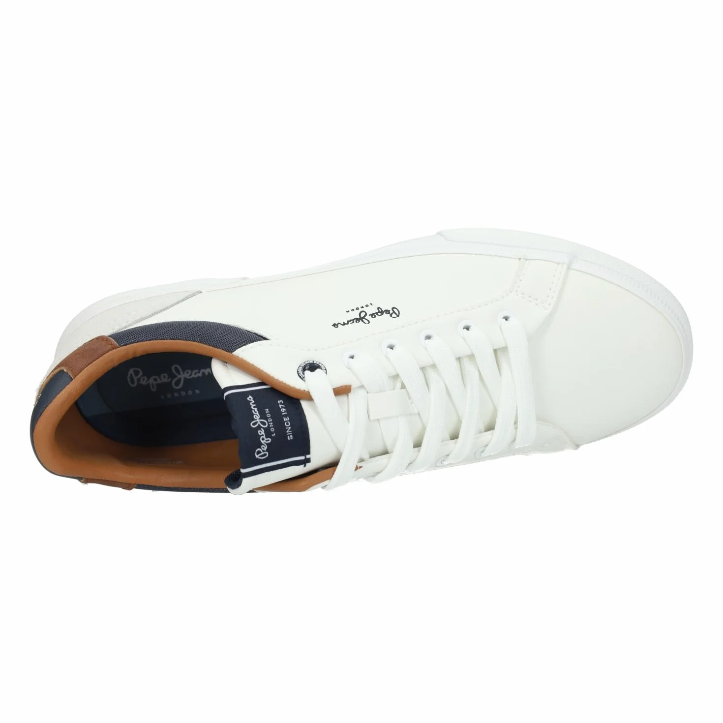 Pepe Jeans Baskets en Cuir Tribunal De Kenton Blanc